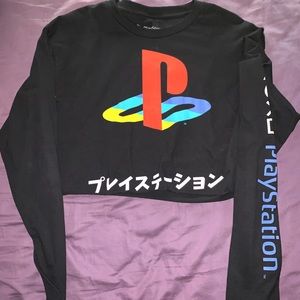 PlayStation long sleeve cropped shirt